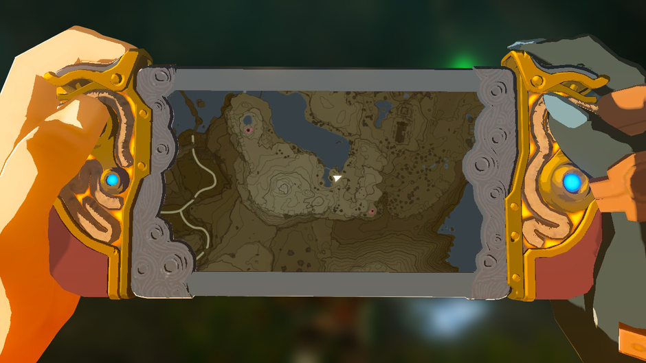 Tadarok: Fire and Water is a Surface shrine in the Hyrule Field region on the Hyrule Field Skyview Tower map near The Great Plateau inside the River of the Dead Waterfall Cave (Map)