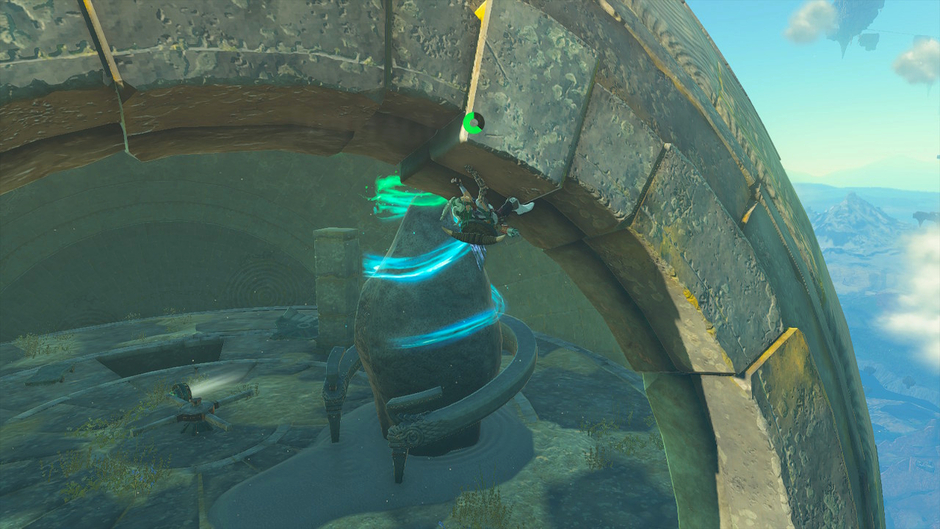 Jirutagumac: A Flying Device is a Sky shrine in the Lanayru Great Spring Sky region on the Upland Zorana Skyview Tower map