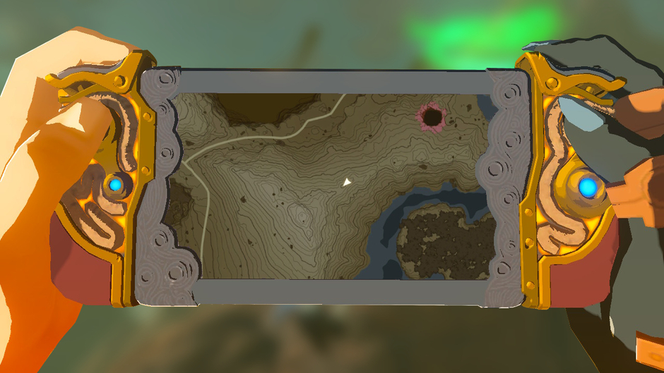 Kikakin: Shining in Darkness is a Surface shrine in the Great Hyrule Forest region on the Typhlo Ruins Skyview Tower map near Mount Drena (Map)