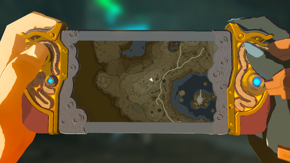 Wao-os: Lever Power is a Surface shrine in the Hebra Mountains region on the Rospro Pass Skyview Tower map inside the West Lake Totori Cave (Map)