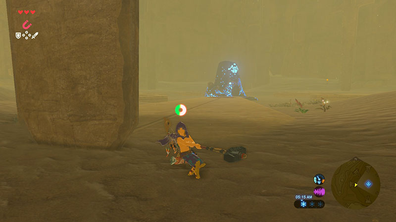 Korsh O'hu: Korsh O'hu's Blessing is a shrine in the Wasteland region near East Gerudo Ruins