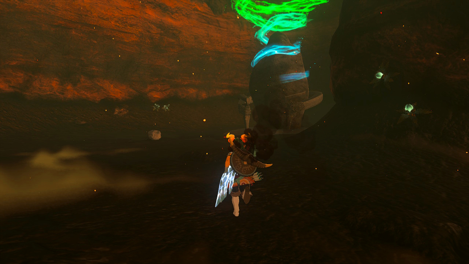 Moshapin: Rauru's Blessing is a Surface shrine in the Eldin Canyon region on the Eldin Canyon Skyview Tower map inside the Lake Intenoch Cave