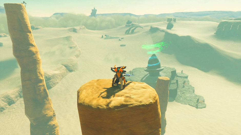 Kudanisar: Bridging the Sands is a Surface shrine in the Gerudo Desert region on the Gerudo Canyon Skyview Tower map